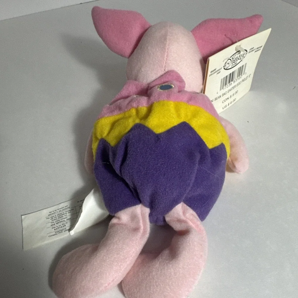 The Disney Store Easter Bunny Pooh‎ Egg Piglet Mini Bean Bag Plush Beanie Vtg